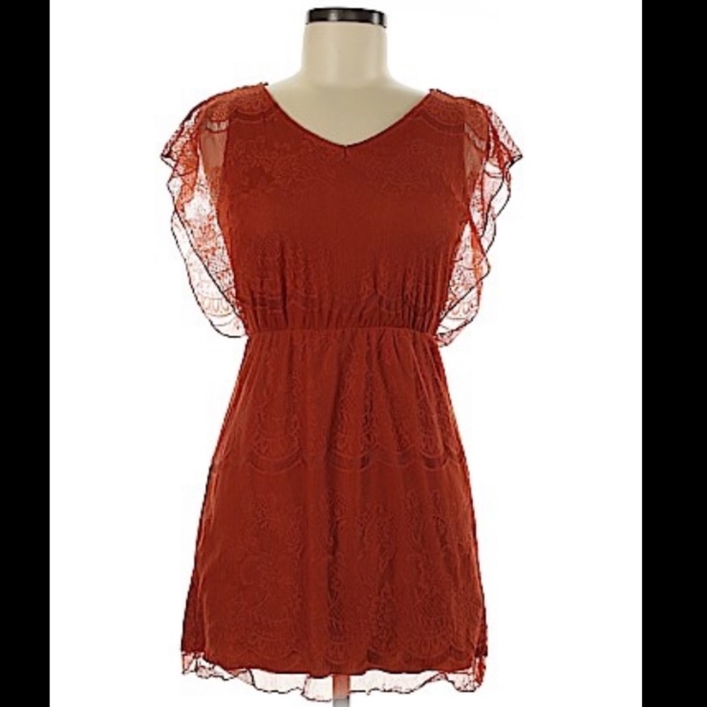 Rhapsody Orange Cocktail Dress